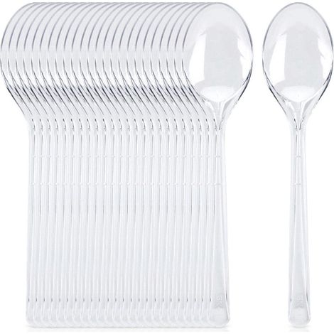 Reusable Plastic Spoons, 17.5 cm, Set of 25 (1/5)