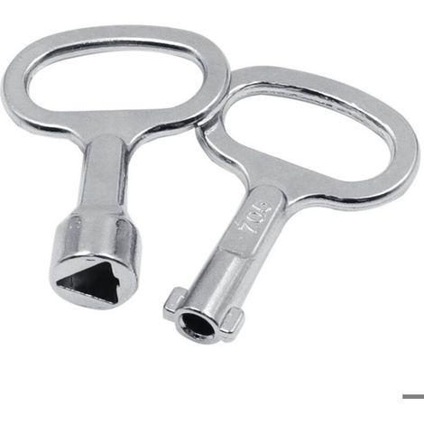 Jeu de 2 clés à douille triangulaires, pour armoires électriques, ascenseurs, vannes de compteurs d'eau, armoires de commande (1/5)