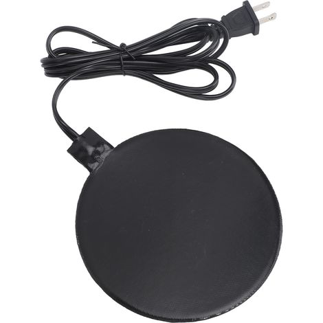 Chauffe-eau en silicone pour volailles, cordon d'alimentation de 1,74 m (5,7 pi), 35 W, base de chauffe-eau de 15 cm (5,9 po) pour seau métallique et abreuvoir, prise américaine 120 V. (1/5)