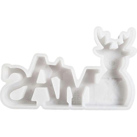 Moules en silicone pour figurines de cerfs de Noël en béton et ciment (1/5)
