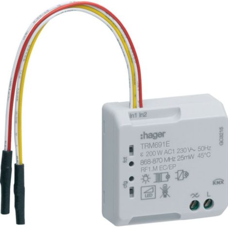 1S var. 2fils + 2E KNX radio - TEBIS HAGER TRM691E (1/3)