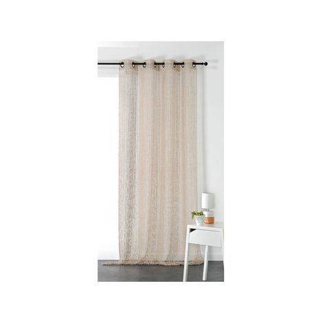 Voilage tendance grosses mailles - 140x260cm - Sable (1/3)