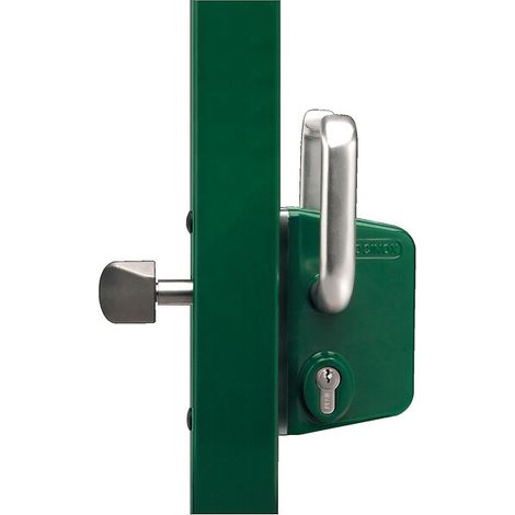 Locinox – Serrure portail coulissant Inox – Système de fermeture innovant – Fixation par 2 vis BTR – Pour profil 80