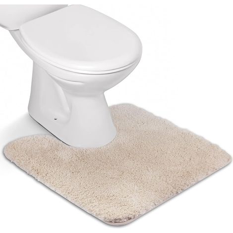 Tapis de Bain Antidérapant à Poils Longs en Microfibre, Tapis de Sol Lavable en Machine avec Microfibre Douces Absorbant l'eau pour la Baignoire, la Douche et la Salle de Bain (1/5)