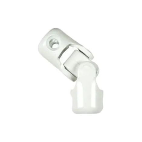 Giunto a ginocchiera per tapparelle, esagonale 10 mm, asta 12 mm, acciaio bianco