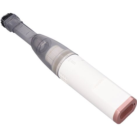 Aspirateur de voiture portable, mini aspirateur sans fil rechargeable à aspiration puissante pour voiture, maison, bureau et extérieur, blanc et or rose. (1/5)