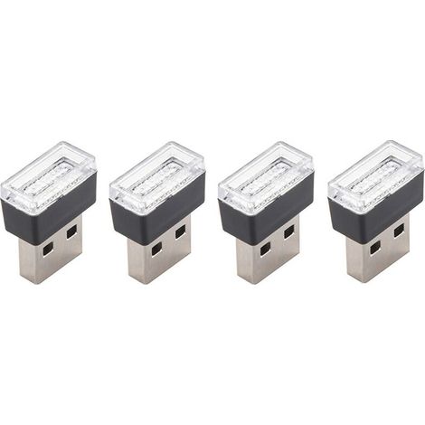 Geeignet für 4 tragbare USB-LED-Autoinnenraumleuchten, USB-Ambienteleuchten, dekorative Steckdosenleuchten und Notleuchten.