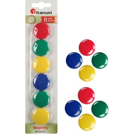 Imanes para pizarras de 29 mm, 6 unidades
