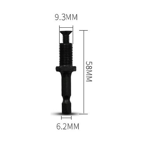 Mandrin de conversion autoserrant pour perceuse électrique, plage de serrage 2-13 mm, filetage 3/8-24 UNF, tige filetée hexagonale (Pôle-Simple) (1/5)
