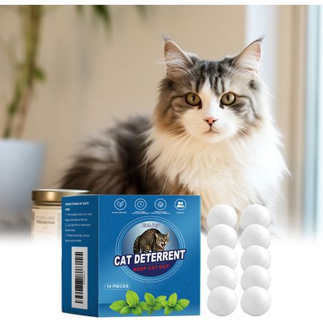 Cat repellent, suitable for both indoor and outdoor use, prevents pets from scratching, chewing, and damaging items in the yard and home -- Cat repellent 10 pieces, mesh bag 1 -- BIEMMEDUE (1/5)