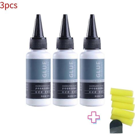 Kit de colle pour raquettes de tennis de table : colle à base d'eau sans COV, adhésif pour caoutchouc de ping-pong avec pinceau, facile à utiliser. (1/4)