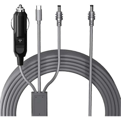 3-in-1-Kabel für Starlink Mini, USB-C-zu-DC-Stromkabel, 12-24V DC-Zigarettenanzünder-Stromkabel für Starlink Mini, 2 m (6,5 Fuß) 18 AWG Kabel. (1/5)