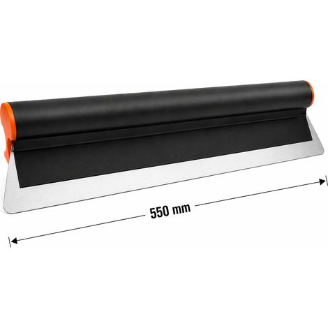 Spatola per intonaco Atlas Tools 55 cm 550 mm lama professionale Atlas Tools anodizzata nera falce per stucco da costruzione (1/5)