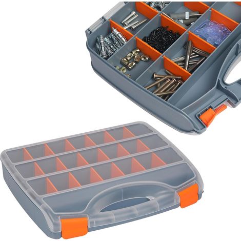 Boîte de rangement pour outils Sourcing Map à une face, 15 po x 12,2 2,8 21 poches, avec séparateurs