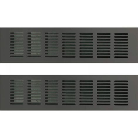 Rechteckige Lüftungsgitter für optimale Luftzirkulation. Rechteckige Lüftungsgitter 80 x 400 mm, 2 Stück.