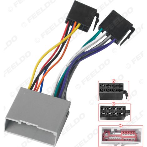 Câble de conversion ISO compatible avec Ford/Hyundai/Lincoln/Mercury/Regal/Land Rover, autoradio, câble d'alimentation CD