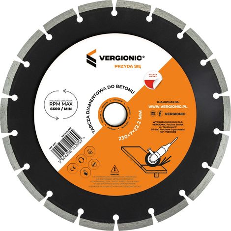 Disco diamantato per calcestruzzo da 230 mm (1/5)