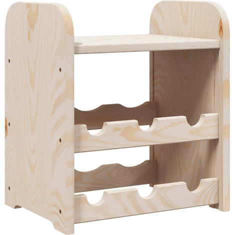 Maison Exclusive - Weinregal mit Oberplatte 33x25x37 cm Massivhol