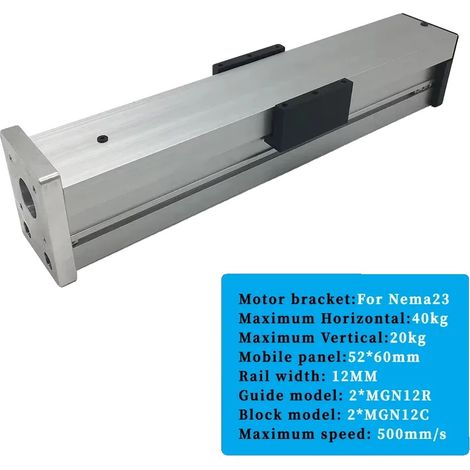 Actuador lineal, alta capacidad de carga, control preciso, carrera de 300 mm, solo para mesa deslizante. (1/2)