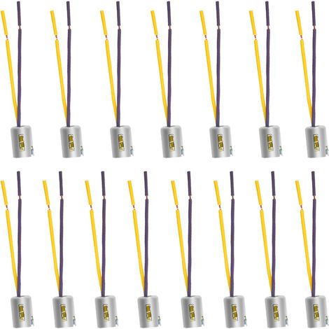 Lot de 1156 Connecteur de douille de lampe pour voiture Adaptateur de faisceau de câbles pour lampe de camion Diode électroluminescente, couleur de fil aléatoire (1/5)