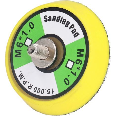 Plaque de support en PU pour ponceuse à air, disque de polissage avec fixation M6x1, 2 pouces, 15000 RPM pour ponçage et lustrage (1/5)