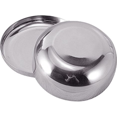 Bol à riz en acier inoxydable avec couvercle, bol mélangeur multifonction à un seul compartiment pour la cuisine, grande taille 11,9 x 4,7 cm (1/5)