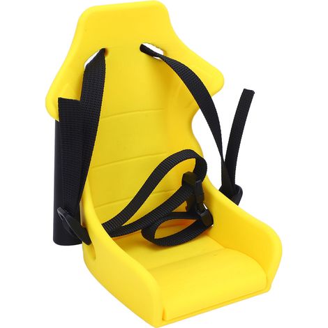 Porte-poupée vélo pliable, sangle réglable, siège avant en plastique jaune pour poupée, idéal pour les activités de plein air (1/5)