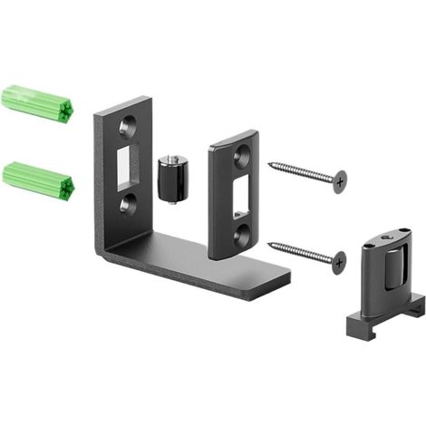 Guide de sol pour porte coulissante noir, réglable (1/5)