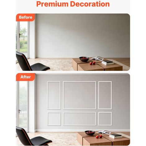 Kit Moulure Murale Prédécoupée 3 Lots Cadres Moulure Murale 58 (1/5)