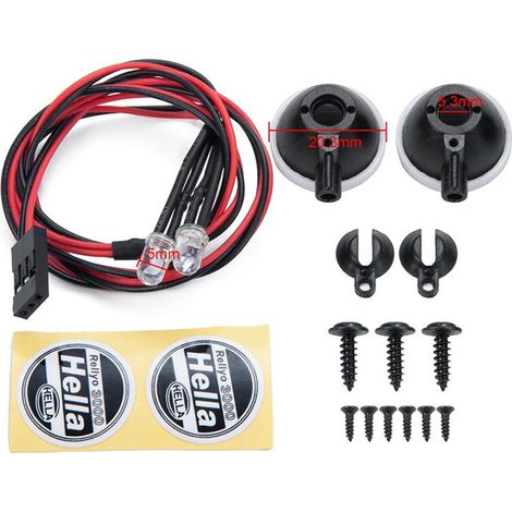 8-LED-Scheinwerfer-Kit-Upgrade-Zubehör für Axial SCX10 Wraith RR10 TRX4 TRX6 1/10 RC Crawler