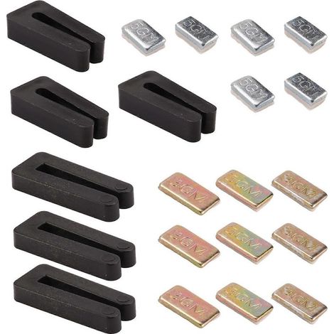 Kit de 6 poids pour pales de ventilateur de plafond. Ce kit comprend des poids métalliques autocollants de 5 g et de 3 g. (1/5)