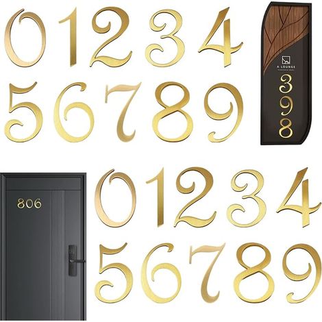 Pieces in Mailbox Numbers for Outdoor Mailbox Exterior Door Address Self Adhesive for Apartment Home Bedroom Office (1/5)