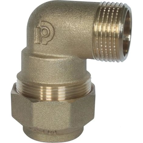 Gomito Maschio 1/2" Ø20 Ottone Polietilene