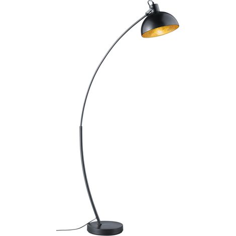 Proiettore da soffitto ad arco per sala da pranzo lato lettura NERO-ORO in un set che include lampadine a LED