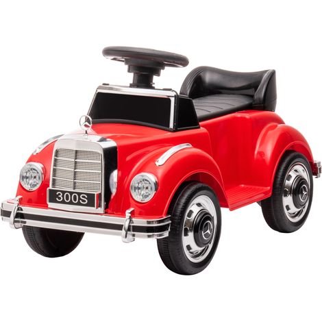 Trotti-bébé enfant avec coffre volant anti-bascule 77,5x41,5x45 cm Rouge