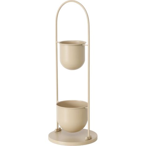 Pflanzenständer aus Metall CAMILIO, beige, H. 75 cm