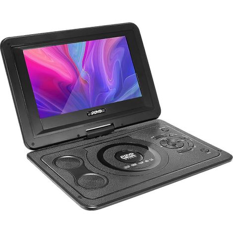 Lecteur DVD portable 13,9 pouces, multizone, port USB, écran pivotant à 270°, lecteur EVD, prise UE (1/5)