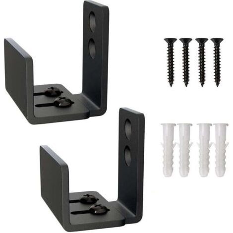 2pcs Guide de sol pour porte coulissante, réglable pour porte et armoire, en acier