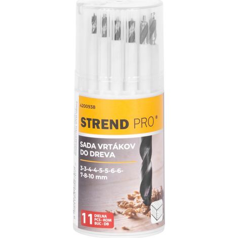 Satz von Bohrern Strend Pro, für Holz, 13,3x5,4x5,4 cm, Pack. 11 Stk.