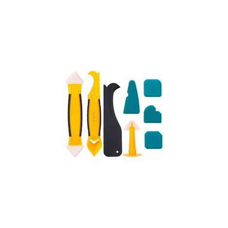 Kit dissolvant de silicone 8 pièces, grattoir de coulis, outil de calfeutrage – (1/5)