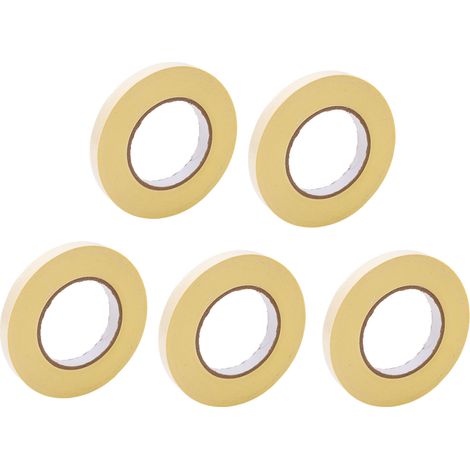 Weißes Acetatgewebe-Klebeband, 5 Rollen, 0,22 mm dick, flammhemmend, für elektronische Verkabelung und Bildschirme (1/5)
