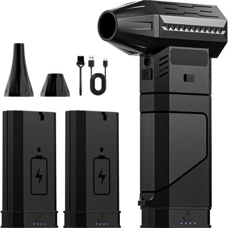 Souffleur à Air Comprimé avec 2 Batteries Modulaires, Flux D'Air Puissant 220 G+, 2 Buses Magnétiques, 3 Vitesses, Led – Souffleur Batterie pour Clavier, Pc, Voiture Et Appareils électroniques (1/5)