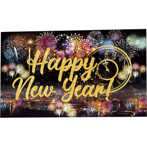 Sets de table or « Bonheur du Nouvel An » – Parfait pour votre décoration de table lors des fêtes du Nouvel An. (1/5)
