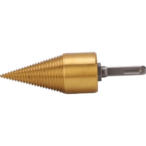 Holzspaltkegel für Bohrmaschine, Titanspitze, 42 mm Vierkantschaft