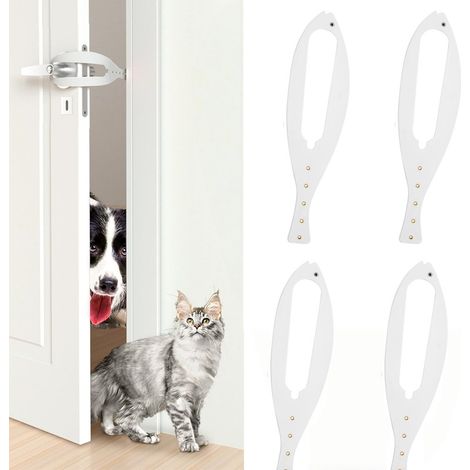 Set mit 4 Katzenklappenverschlüssen, 5 verstellbare Größen, Riemenbreite von 6,35 bis 15,24 cm.