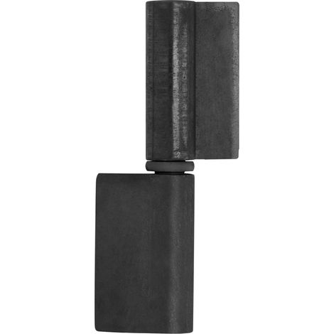 2er Pack - Anschweißband Außen-Ø 16 mm / H: 102 mm mit langer Fahne Stahl schwarz