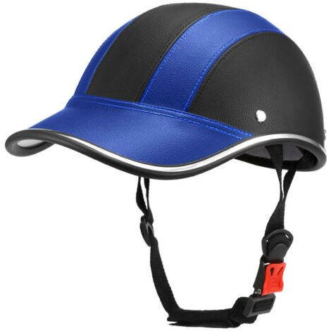 HOXILEELEO - demi-casque Harley, casque de baseball bleu léger au style rétro pour hommes et femmes (1/5)