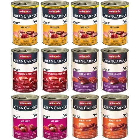 ANIMONDA Grancarno Adulto MEZCLA DE SABORES - comida húmeda para perros - 12 x 400 g (1/5)