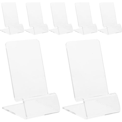 10 pièces Support Téléphone Acrylique de Bureau Présentoir Minimaliste pour Téléphone Portable Support Léger Polyvalent Compatible Pratique pour Chargement et Affichage (1/5)