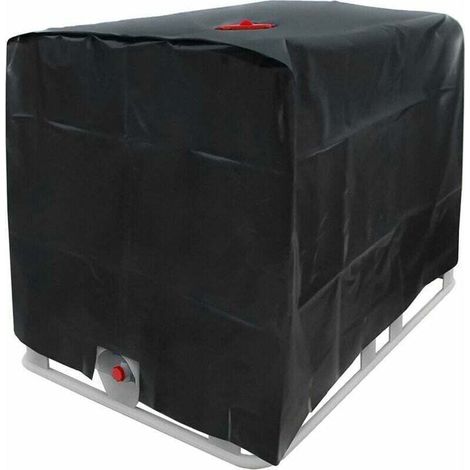 Tapa para depósito de agua, tapa para depósito IBC de 1000 L, material impermeable, tapa de polietileno, a prueba de polvo, rayos UV y lluvia (116 x 100 x 120 cm) (1/4)